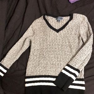Never worn black and white sweater
